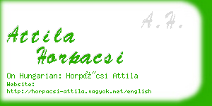 attila horpacsi business card
